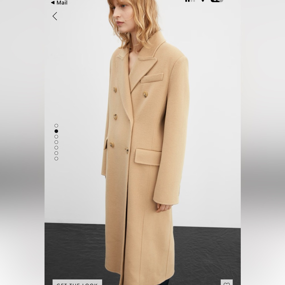 Mango Premium Wool Double Breasted Coat